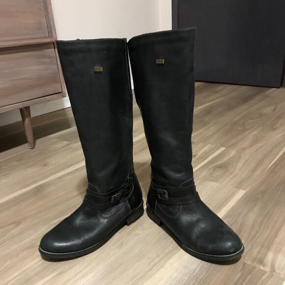 Remonte Tex Ladies Black Tall Leather Riding Boots Size 40 - Picture 2 of 6